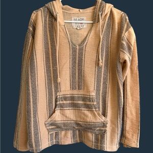 Beach‎ By Exist Tan/Peach and Black Blanket Hoodie